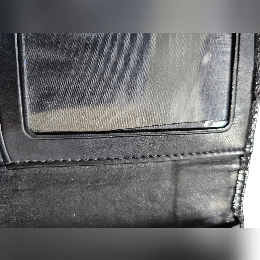 Coach Black and Gray Dotted Op Art Bifold Signature Wallet/clutch